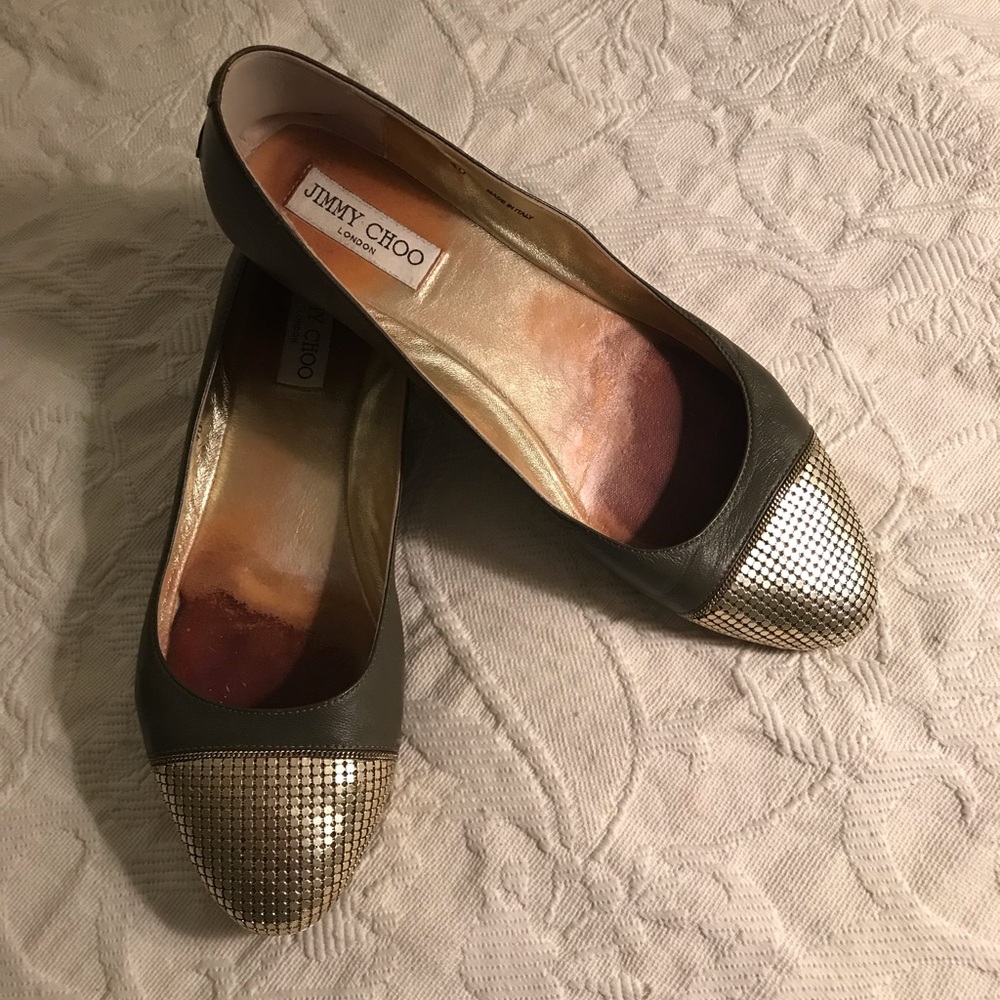 Jimmy Choo Moss green flats